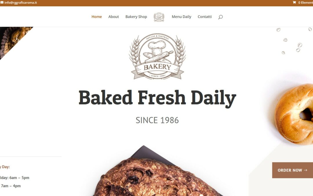 sito web bakery shop