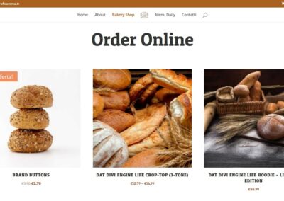 sito web bakery shop
